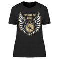 thumbnail image 1 of Wing Clock: Exploring The World T-Shirt Women -Image by Shutterstock, Female 3X-Large, 1 of 2