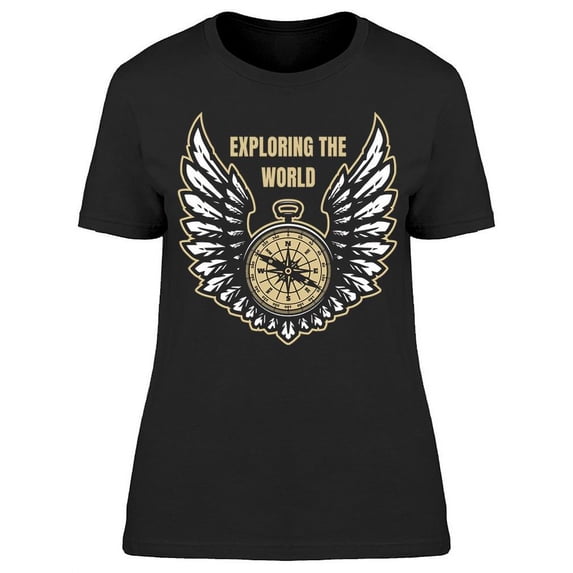 Wing Clock: Exploring The World T-Shirt Women -Image by Shutterstock, Female 3X-Large