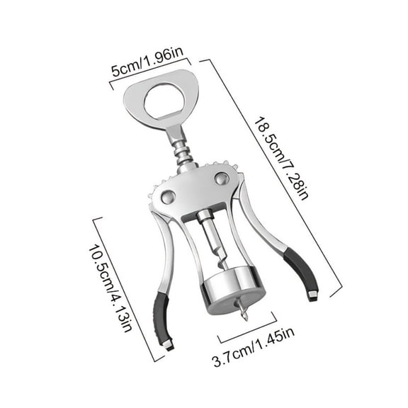 Wing Corkscrew Wine Opener, Multifunctional Heavy Duty Zinc Alloy Bottle Opener with Foil Cutter, All-in-One Wine Bottle Opener for Home, Bar, Party, Restaurant Use