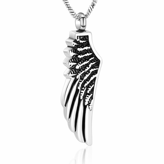Wing Cremation Pendant Small Urns For Ashes Keepsake Cremation Mini Urn Necklace