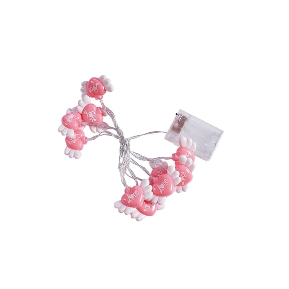 Wing Heart-shaped String Lights Tanabata Valentines's Day Birthday Proposal with Romantic Room Decorations