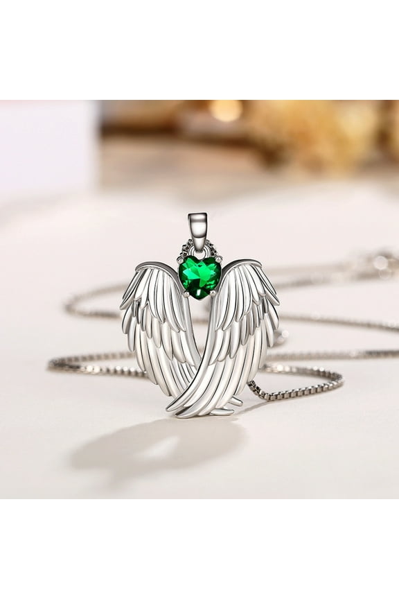 Wing Necklace for Women - Elegant Copper Pendant Chain with Zirconia Embellishments, Fashion Jewelry Gift