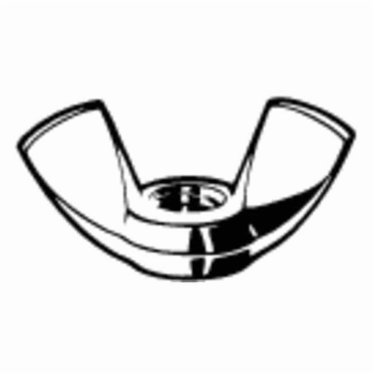Wing Nut, M10-1.50, Steel, Zinc Plated, 17.30 mm Ht, 35 19/64 mm Max Wing Span, 50 PK