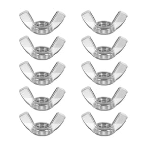 Wing Nuts, 10 Pcs 3/8"-16 304 Stainless Steel Butterfly Wing-Nut Fasteners Parts for Repair Install House Furniture Boat, Silver