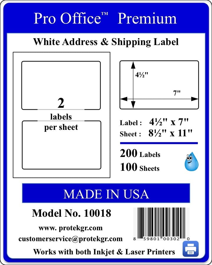 Wing Labels Wing Office 1400 Self Adhesive Shipping Labels Round Corner blank ...