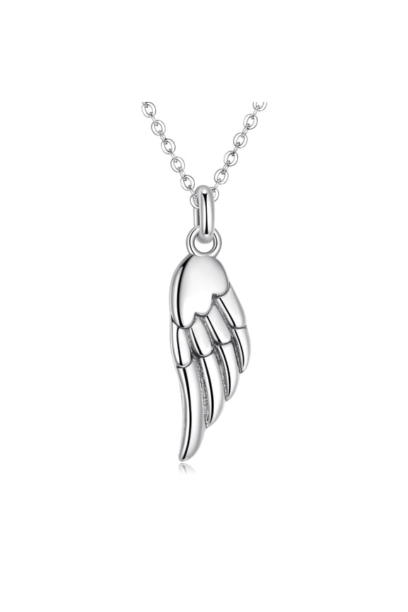 Wing Pendant Necklace - 925 Silver Adjustable Chain Delicate Pendant Jewelry for Women