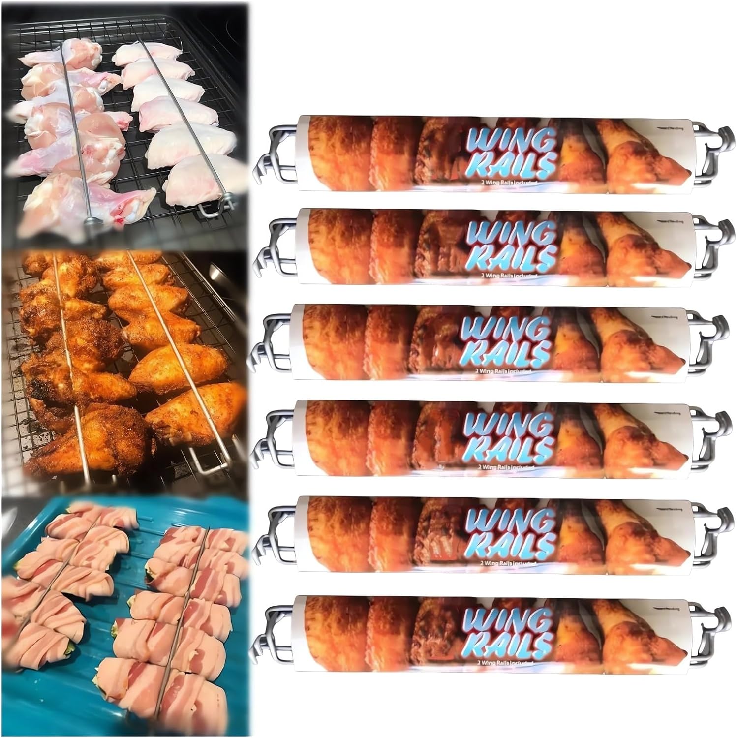 Wing Rails Make It Easier to Grill Your Chicken Wings Rack 2024