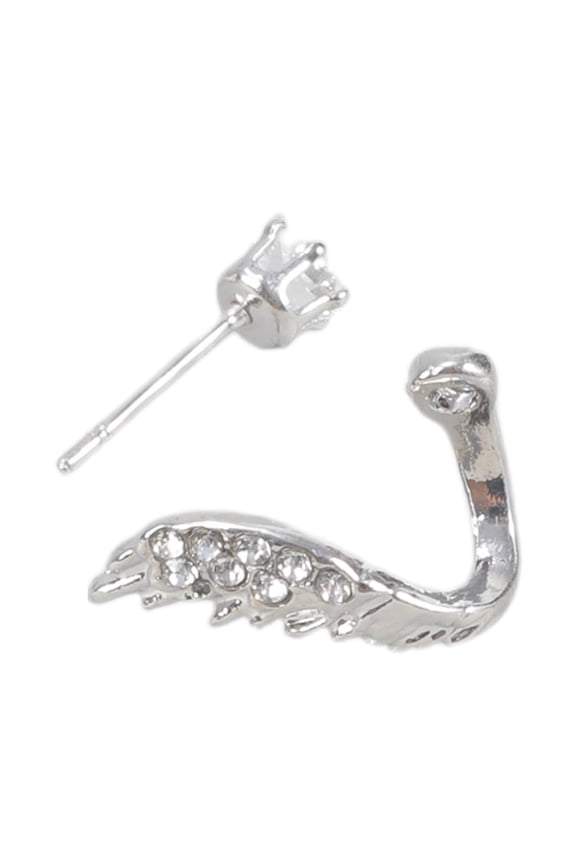Wing Shaped Ear Bone Studs Handmade Cartilage Studs Earring Rhinestones Decorated Jewelry Accessory For Daily Wear