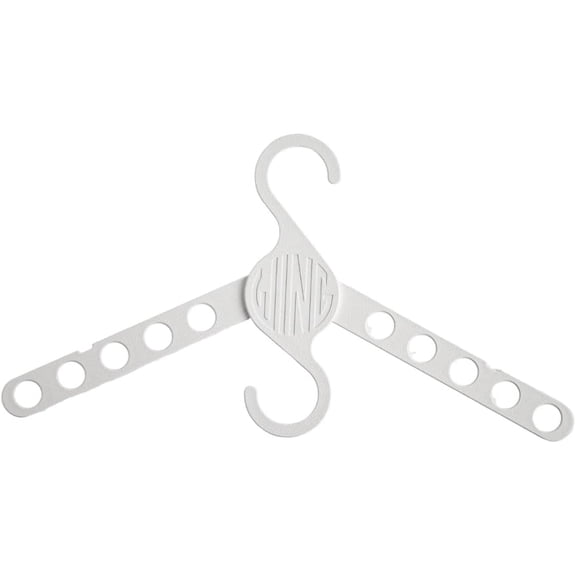 Wing Smart Hanger | Flat Foldable Heavy Duty Plastic Clothes Hanger | Space Saving Organizer for Closet | Dual Hooks Notched Shoulders | Multiple Hanging Items | White - 10 Pack