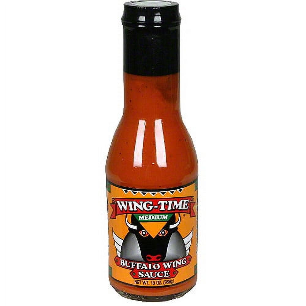 WingTime Medium Buffalo Wing Sauce, 13 oz (Pack of 6)