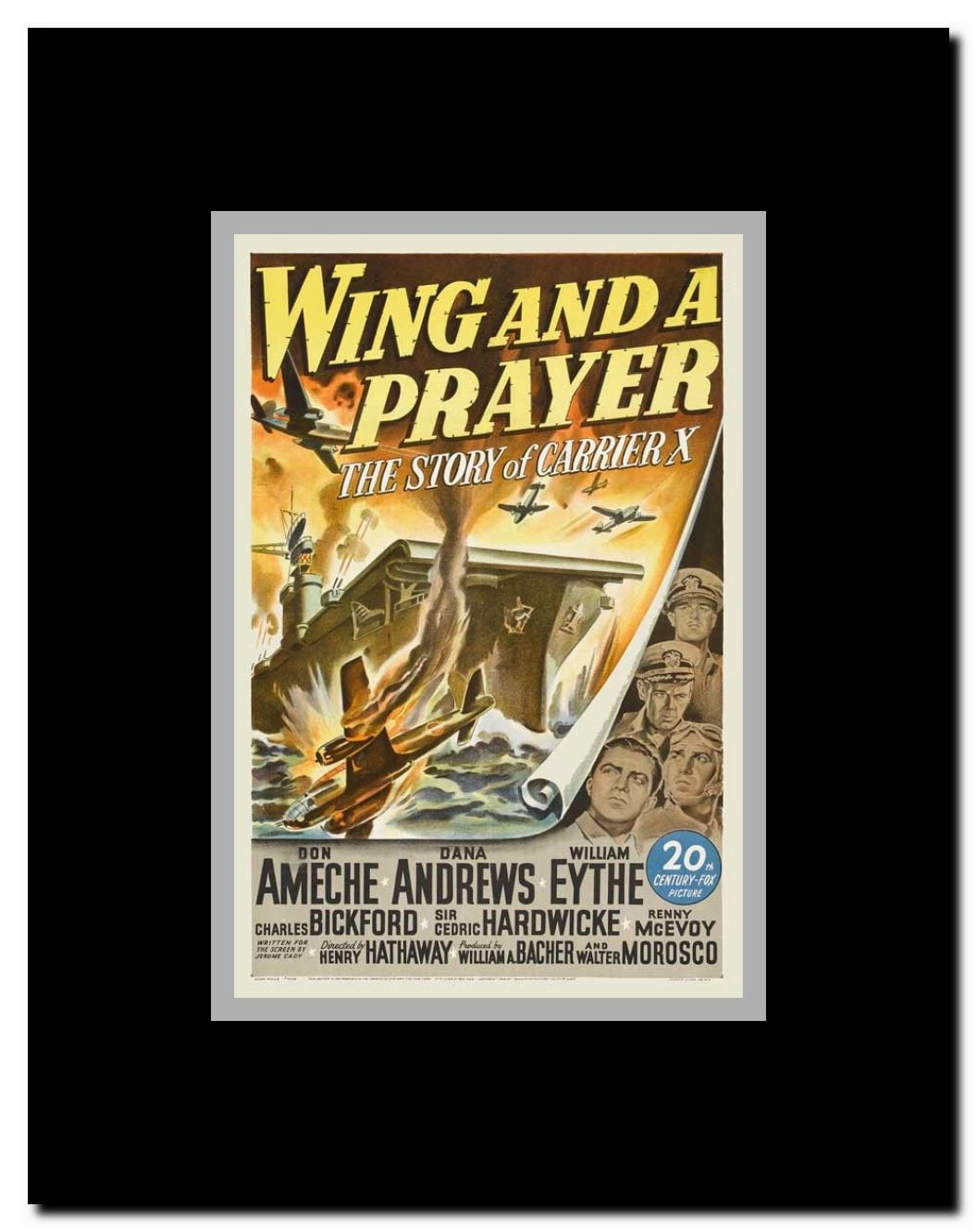 Wing and a Prayer Framed Movie Poster