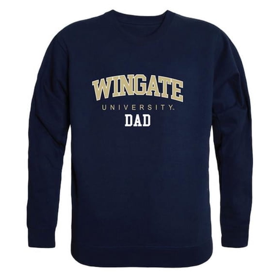 Wingate University Bulldogs Dad Crewneck Sweatshirt, Navy - Medium