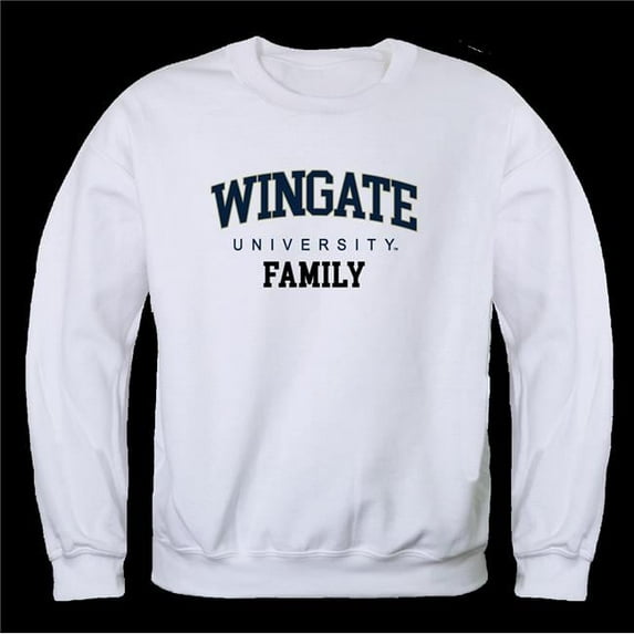 Wingate University Bulldogs Family Crewneck Sweatshirt, White - Small