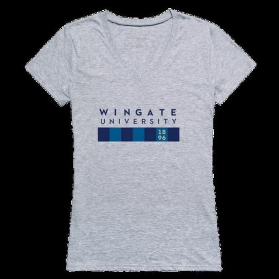 Wingate University Bulldogs Womens Seal T-Shirt, Heather Grey - 2XL