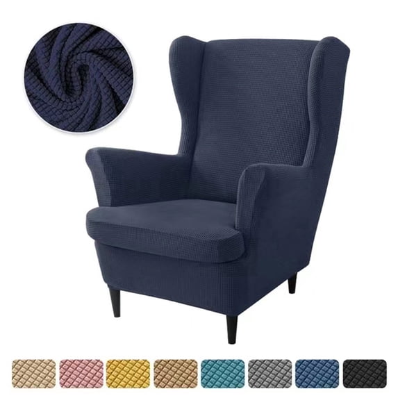 Wingback Chair Covers Slipcover,2 Piece Stretch Wing Chair Covers,Waterproof Soft Wingback Armchair Slipcover for Living Room and Bedroom