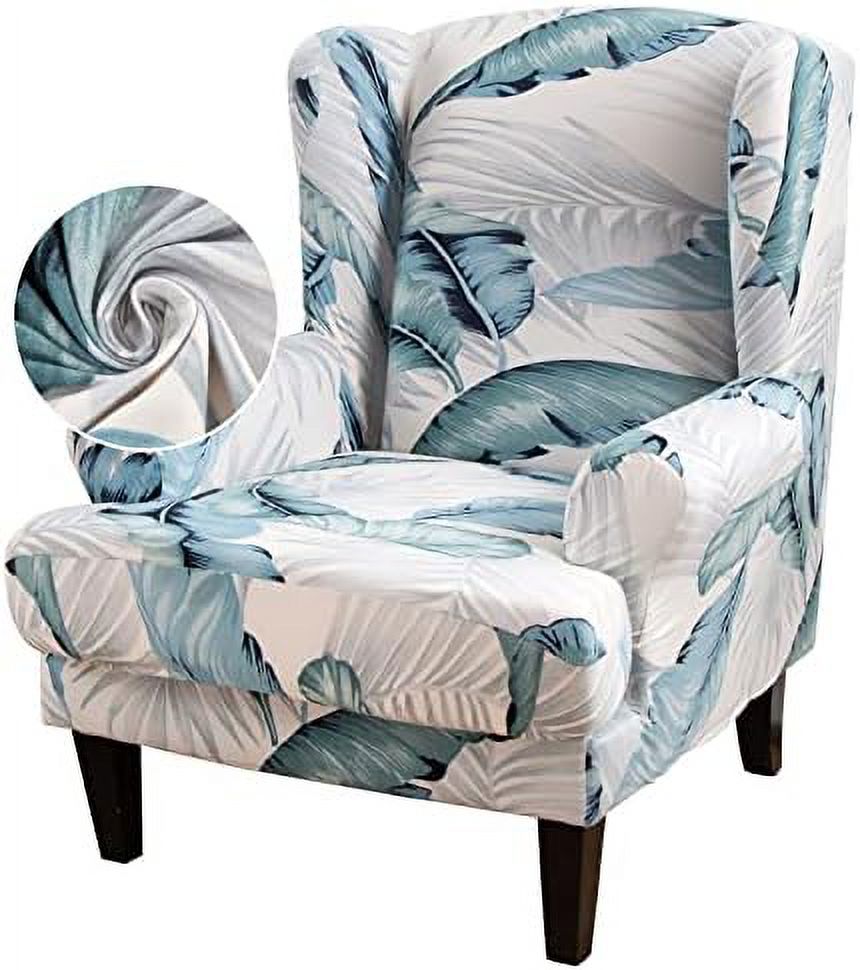 Wingback Chair Slipcover,2 Piece Stretch Slipcovers With Cushion Cover