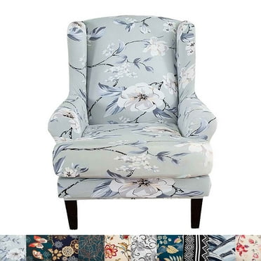 Wingback Chair Slipcover Stretch Print Covers Sofa Covers Furniture Protector-A-(27.5-31.3")x(31.5-36.2")x(37.4-43.3")