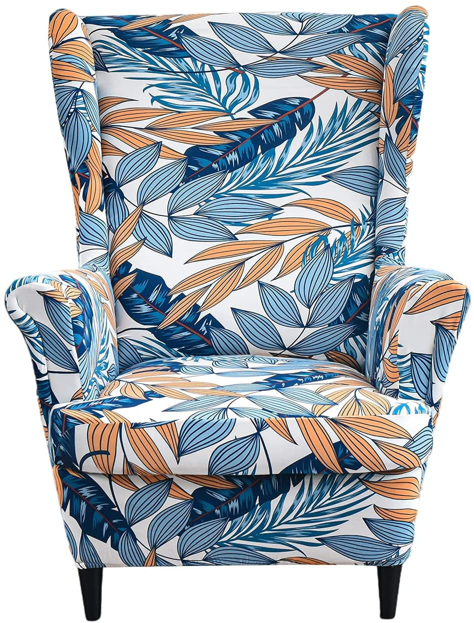 Wingback Chair Slipcovers 2Piece Stretch Spandex Wing Chair Covers