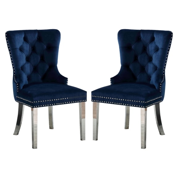 Wingback Chairs with Studded Details / Comfortable Dining Seating