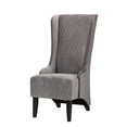 thumbnail image 1 of Wingback Dining Chair Vintage Retro Sofa Side Chair Upholstered Armless Accent Chair Gray, 1 of 9