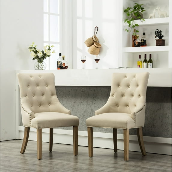 Wingback and Linen-Look Upholstery / Add Warmth to Dining Room with Chair Set