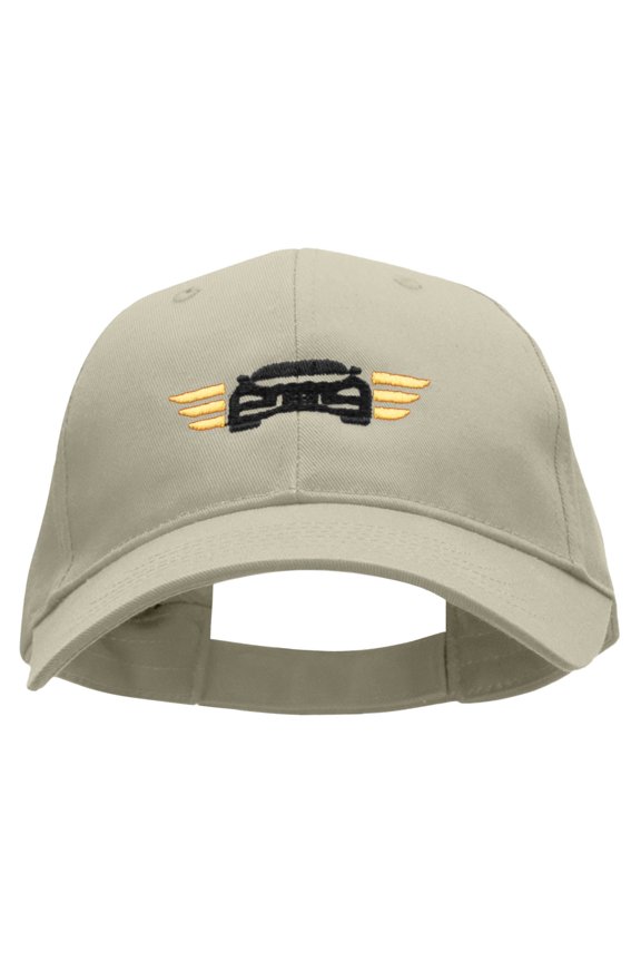 Winged Auto Embroidered Low Profile Organic Cotton Cap - Olive OSFM