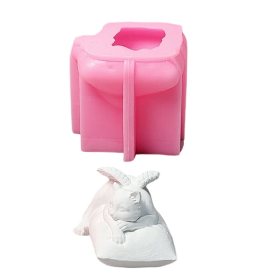 Winged Cats Figurine Silicone Molds for Epoxy Resin Soap Making Cement Gypsum Silicone Molds for Craft