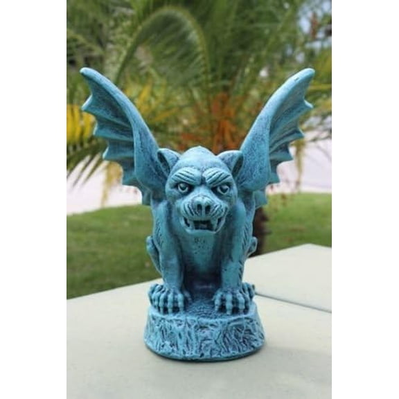 Winged Concrete Gargoyle 12" Outdoor Garden Decor Sculpture Patio Gothic Medievel Guardian$$Garden & Patio