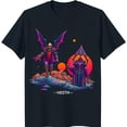 thumbnail image 1 of Winged Creature & Hooded Figure Graphic T-Shirt Mysterious Design, 1 of 5