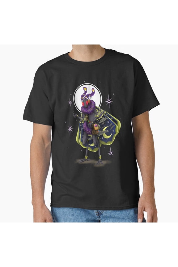 Winged Creature with CD Player Retro Oddity Cryptid Humor Art Unisex T-Shirt, up to size 5XL