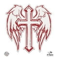 thumbnail image 1 of Winged Cross - 3" Vinyl Sticker - For Car Laptop I-Pad Phone Helmet Hard Hat - Waterproof Decal, 1 of 1