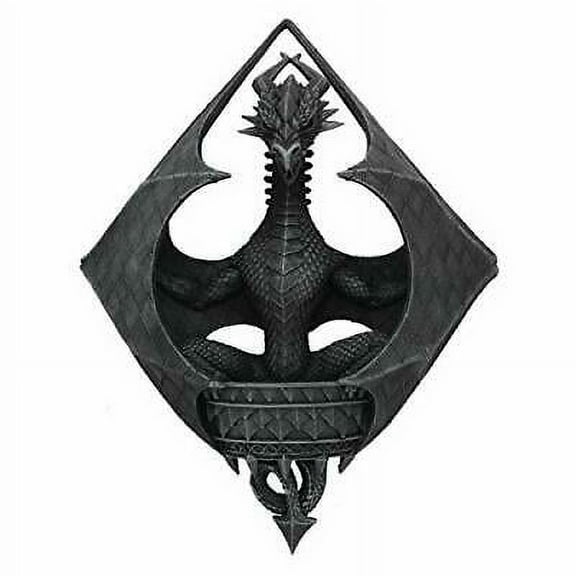 Winged Dragon Poker Diamond Wall Mount Decorative Resin Figurine