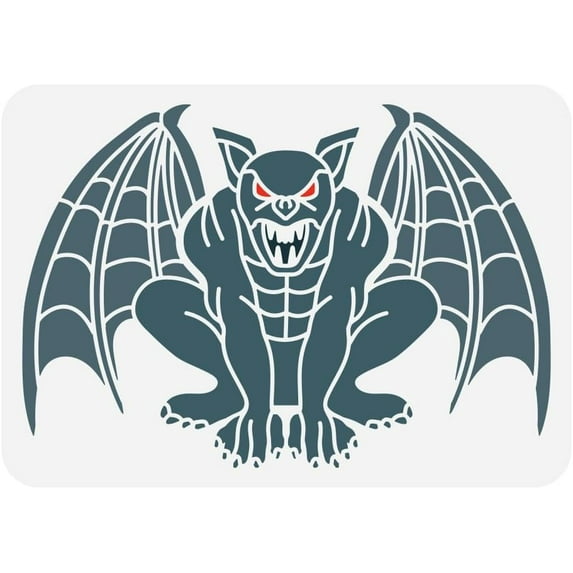 Winged Gargoyle Painting Stencil 8.3x11.7 inch Gargoyle Painting Template Retro Gargoyle Pattern Stencil