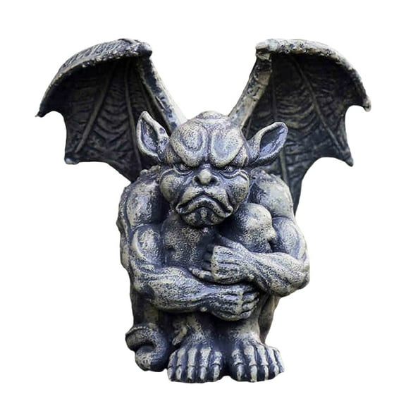 Winged Gargoyle Statue Guardian Evil Demon Sculpture Halloween Resin Ornament