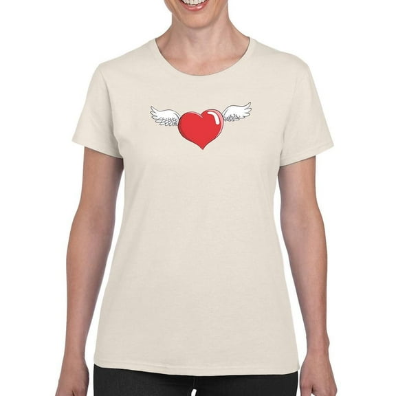 Winged Heart. T-Shirt Women -Engin Selcuk Designs, Female 3X-Large