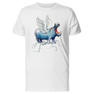 Winged Hippo In The Sky T-Shirt Men -Image by Shutterstock, Male Small