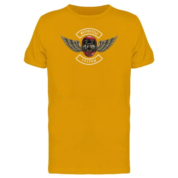 Winged Motorcycle Custom Helmet T-Shirt Men -Image by Shutterstock, Male 3X-Large