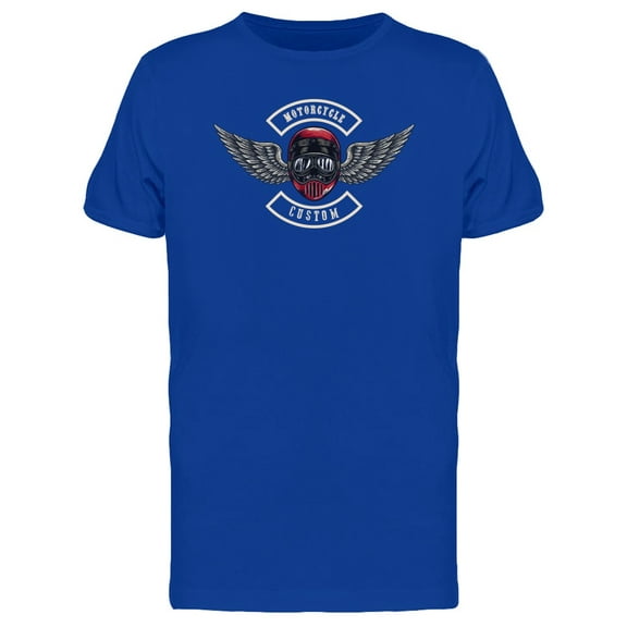Winged Motorcycle Custom Helmet T-Shirt Men -Image by Shutterstock, Male 3X-Large
