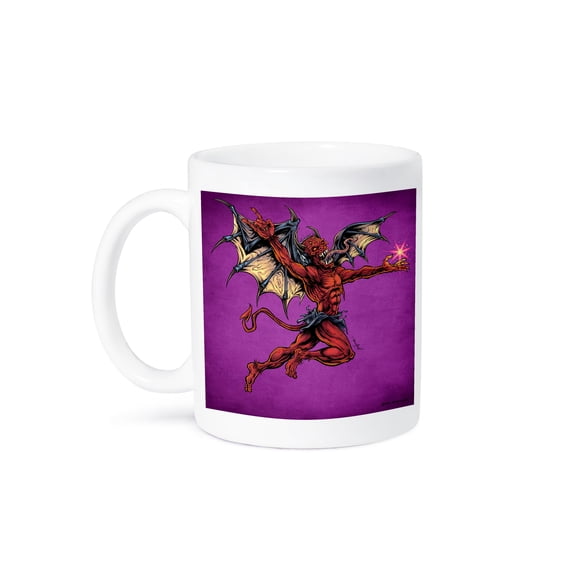 Winged Red Devil Demon Who Loves Metal, 11oz Mug