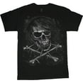 thumbnail image 1 of Winged Skull Big and Tall T-shirt Black Tee, 1 of 2