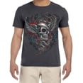thumbnail image 1 of Winged Skull Snake T-shirt Mens Graphic Tees, 1 of 1