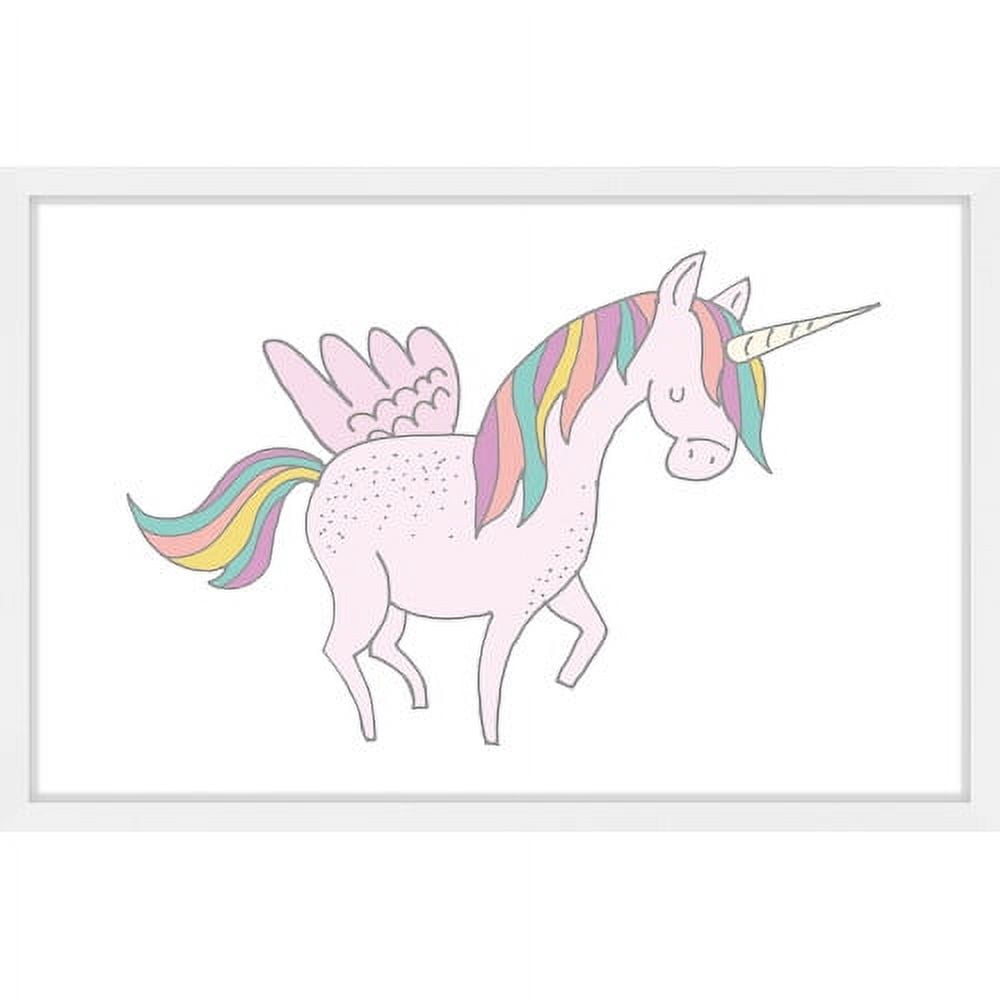 "Winged Unicorn" Framed Painting Print