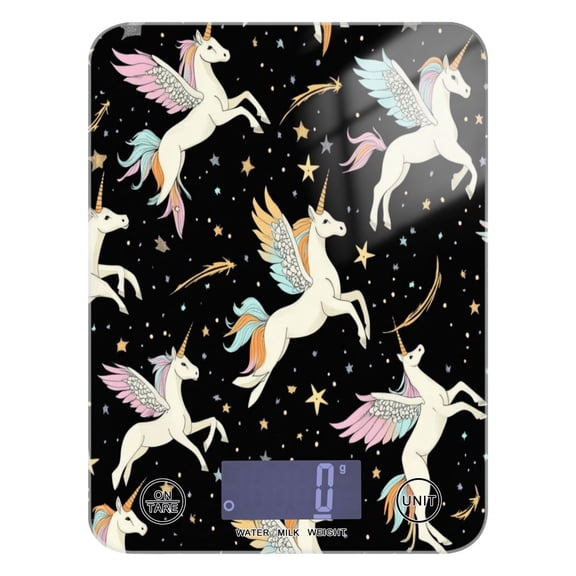 Winged Unicorns Food Scale Digital Kitchen Scale Waterproof Grams Ounces lbs for For Baking and Cooking