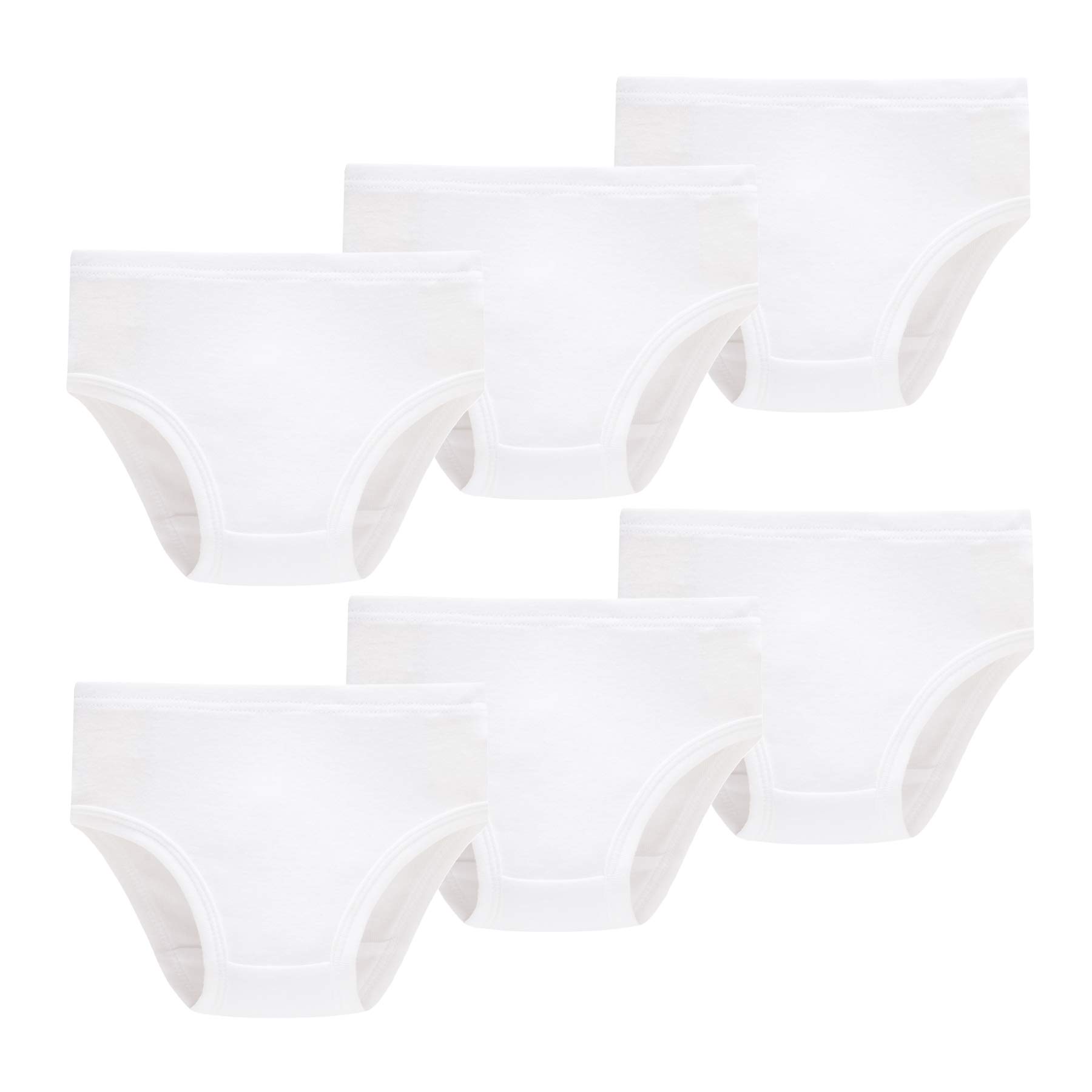Winging Day Packs of 6 Big Girls Panties White Underwear Size 8
