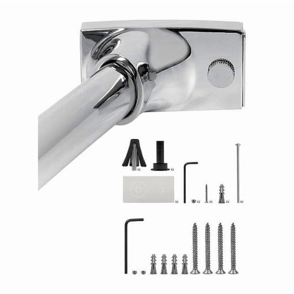 Curved Shower Rod,Chrome,60In,6 Proj,PK6 WOCONPS5REN
