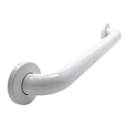 Polyester Painted Grab Bar, 18" L, Stainless Steel, Poly Painted WGB6YS18WH