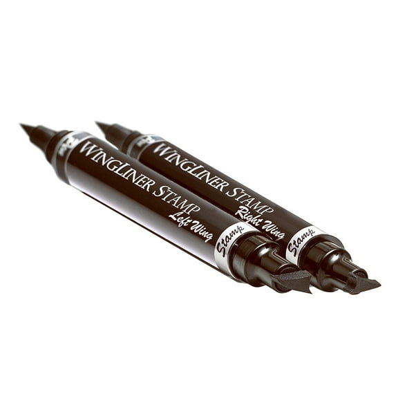 Wingliner Makeup Waterproof Long Lasting Eyeliner Stamp Pen Brown 12mm - 2 Pack