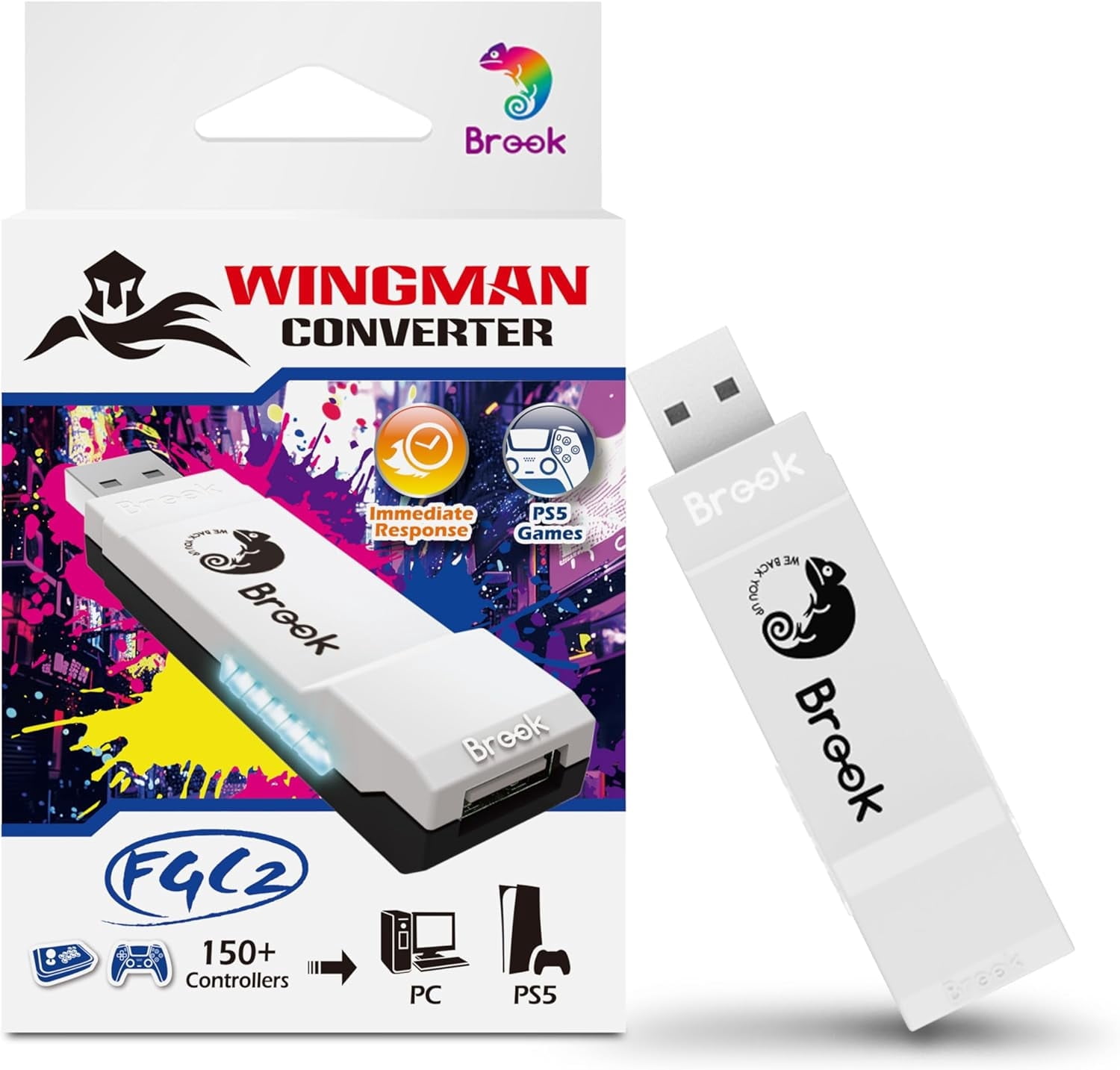 Brook Wingman FGC2 Wired Controller Adapter for PlayStation 5 and