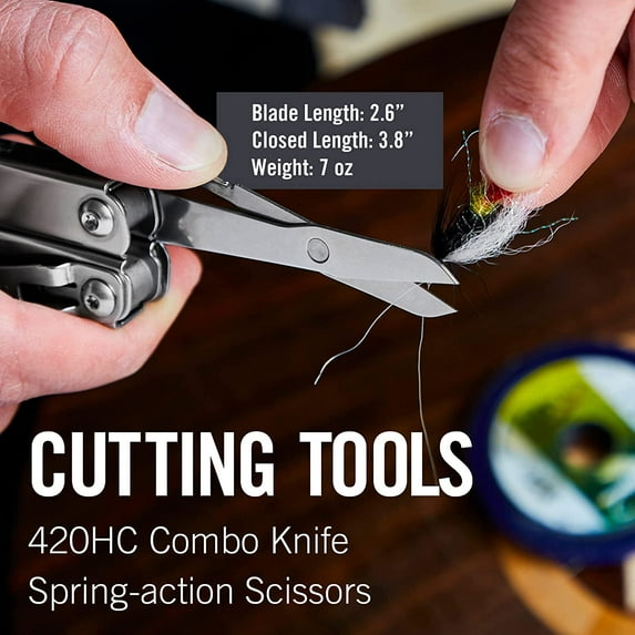 Wingman Multitool with Spring-Action Pliers and Scissors, Stainless Steel with Nylon Sheath