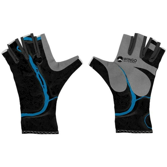 Wingo Outdoors Sun Gloves, River Topo, Small/Medium